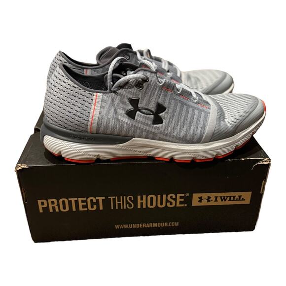NWT Under Armour Men Speedform Gemini 3 gray & orange size 10.5 - Picture 8 of 14